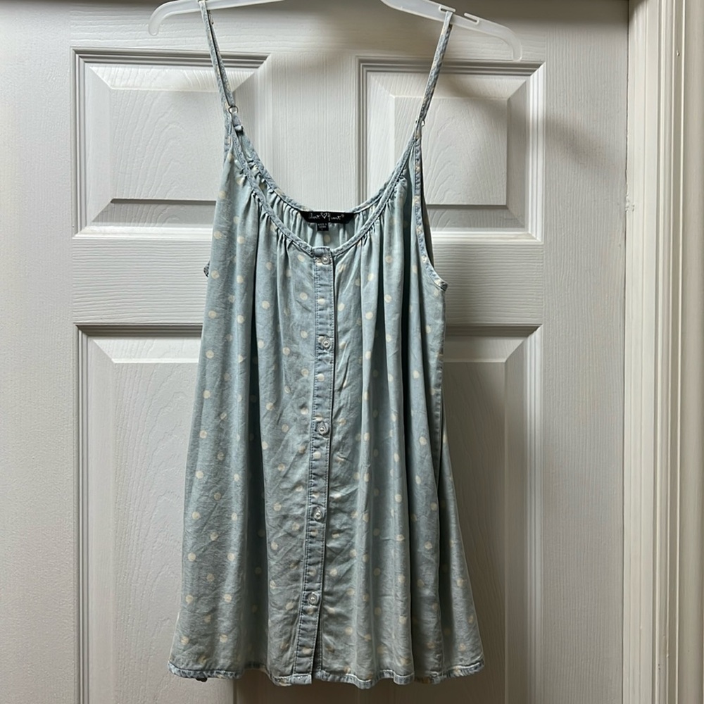 polka dot jean tank
